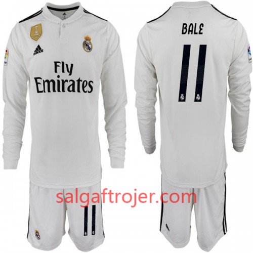 Real Madrid Fodboldtrøjer BALE 11 Børn Hjemmebanesæt 2018/19 Langærmet Real Madrid Fodboldtrøjer BALE 11 Børn Hjemmebanesæt 2018/19 Langærmet